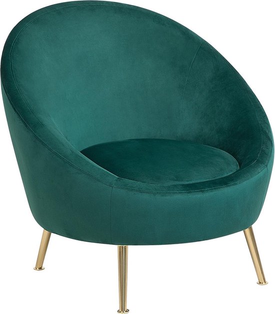 Beliani Langa Fauteuil Fluweel 76 X 80 Cm - Verde