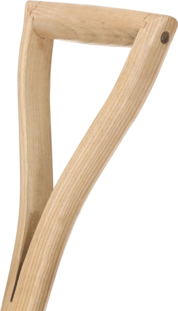 Vidaxl Spade Yd-greep Staal En Essenhout - Zwart