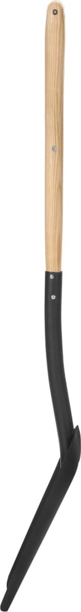Vidaxl Spade Yd-greep Staal En Essenhout - Zwart