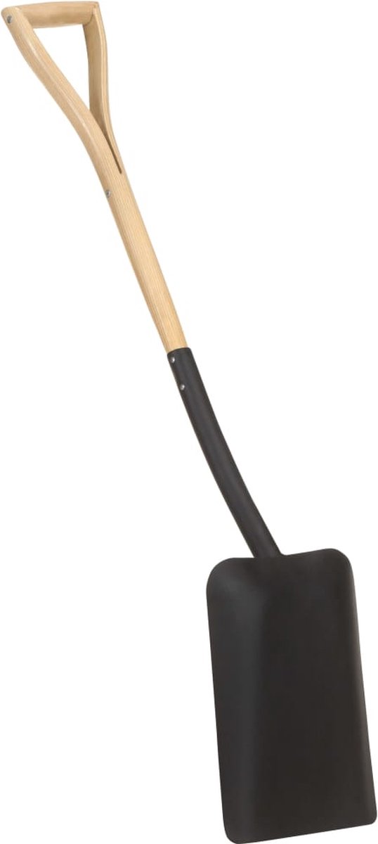 Vidaxl Spade Yd-greep Staal En Essenhout - Zwart