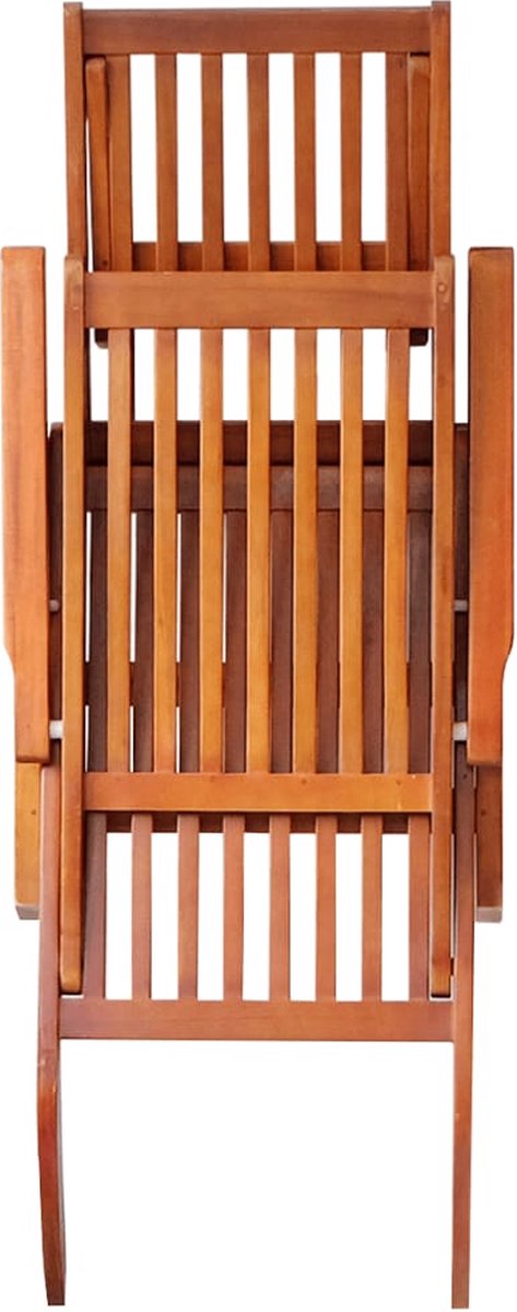 Vidaxl Terrasstoel Met Voetensteun En Kussen Massief Acaciahout - Blauw