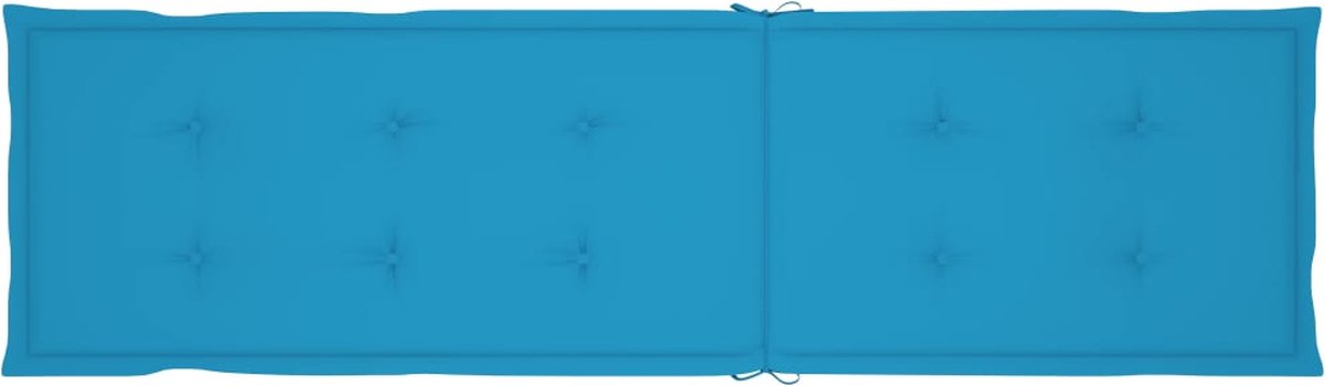 Vidaxl Terrasstoel Met Voetensteun En Kussen Massief Acaciahout - Blauw