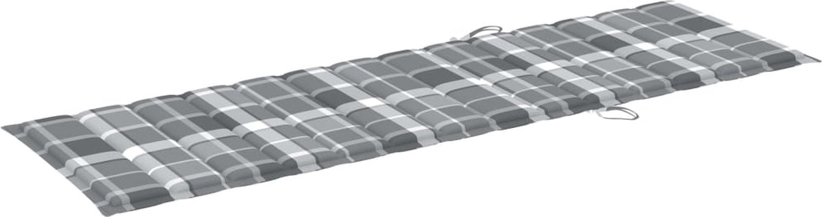 Vidaxl Ligbed Met Kussen Massief Acaciahout - Grijs