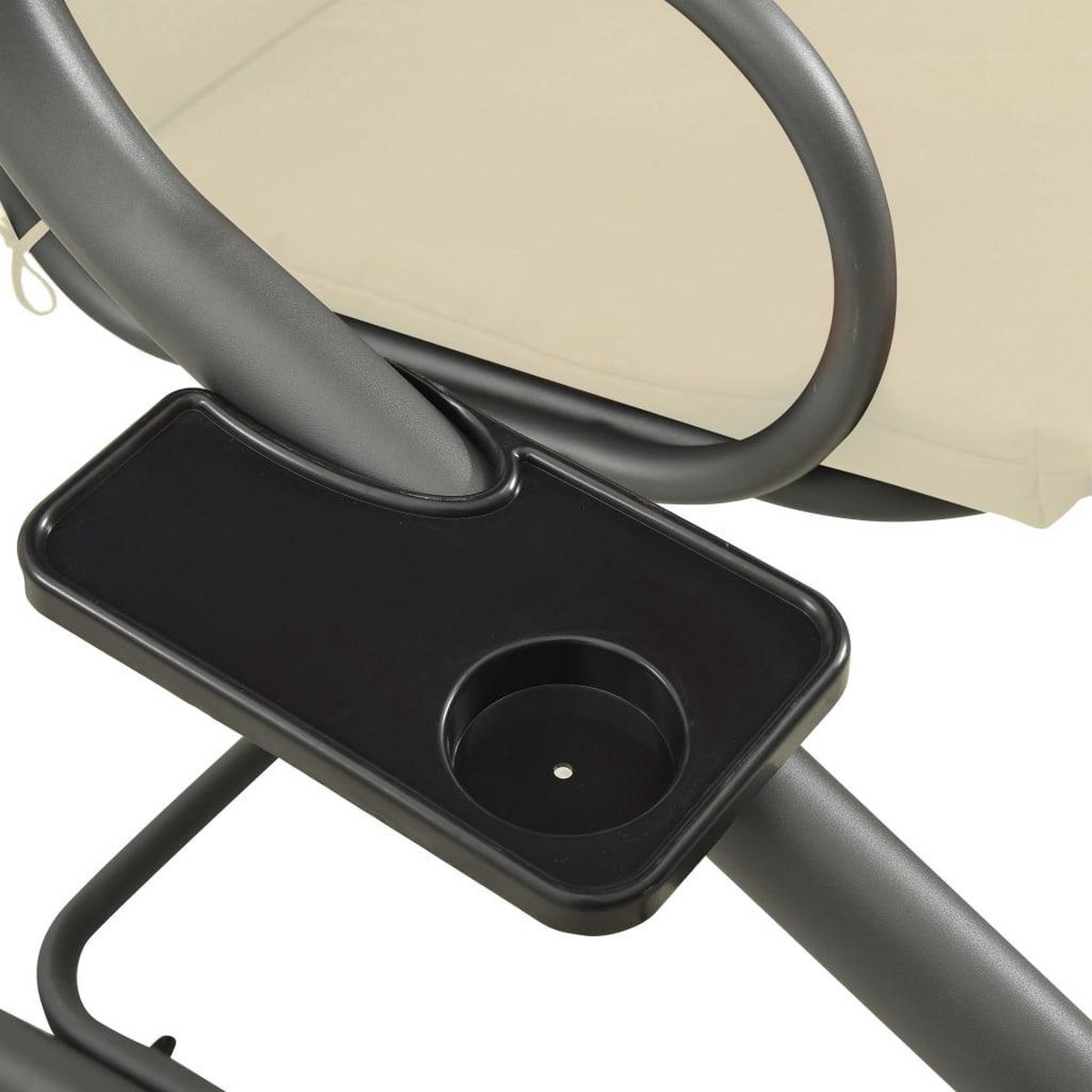 Vidaxl Schommelbank Voor Buiten Met Luifel Zand - Wit