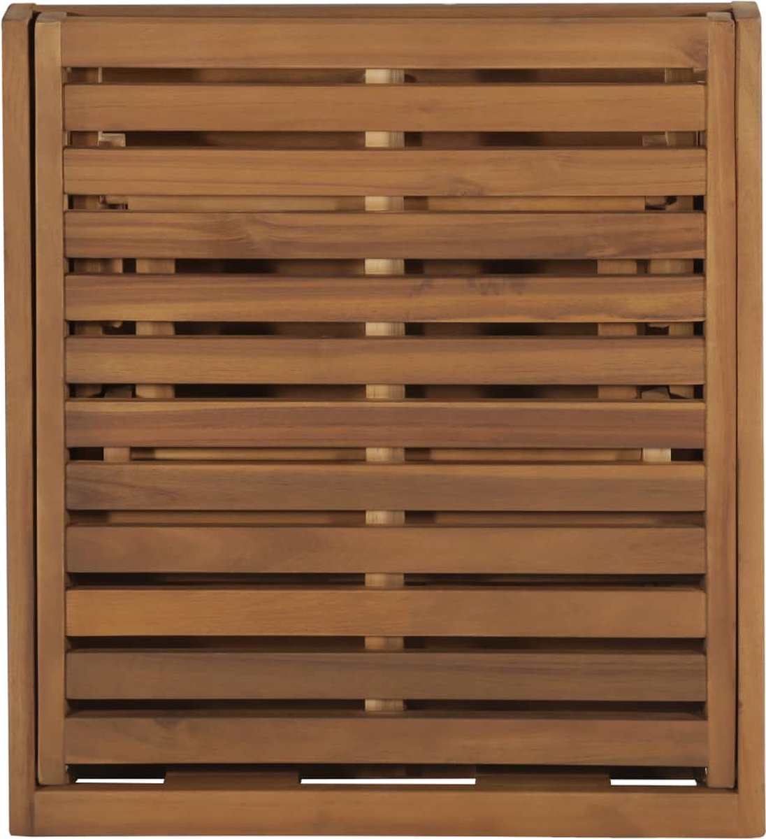 Vidaxl Ligbed Inklapbaar Met Kussen Massief Acaciahout - Zwart