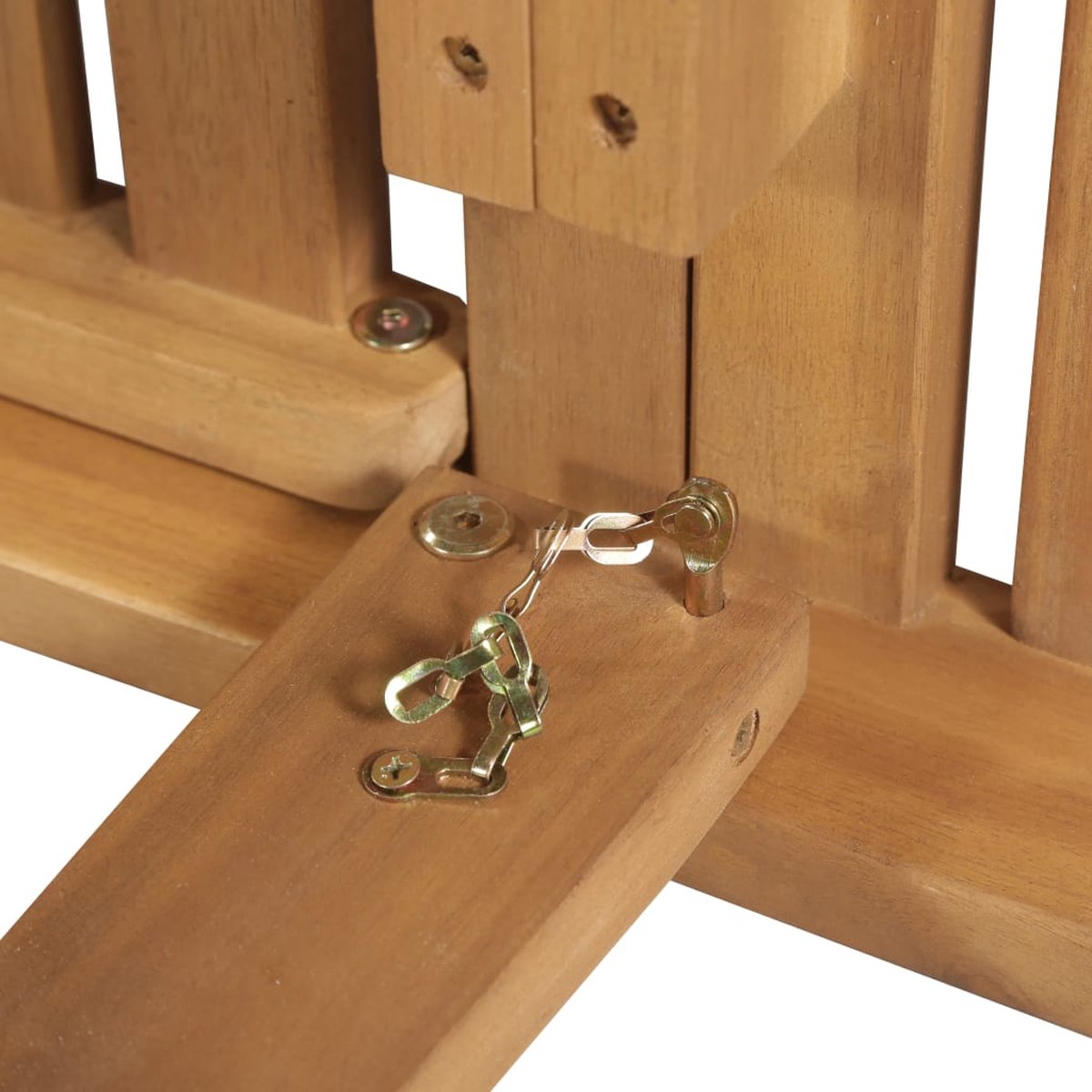 Vidaxl Ligbed Inklapbaar Met Kussen Massief Acaciahout - Bruin