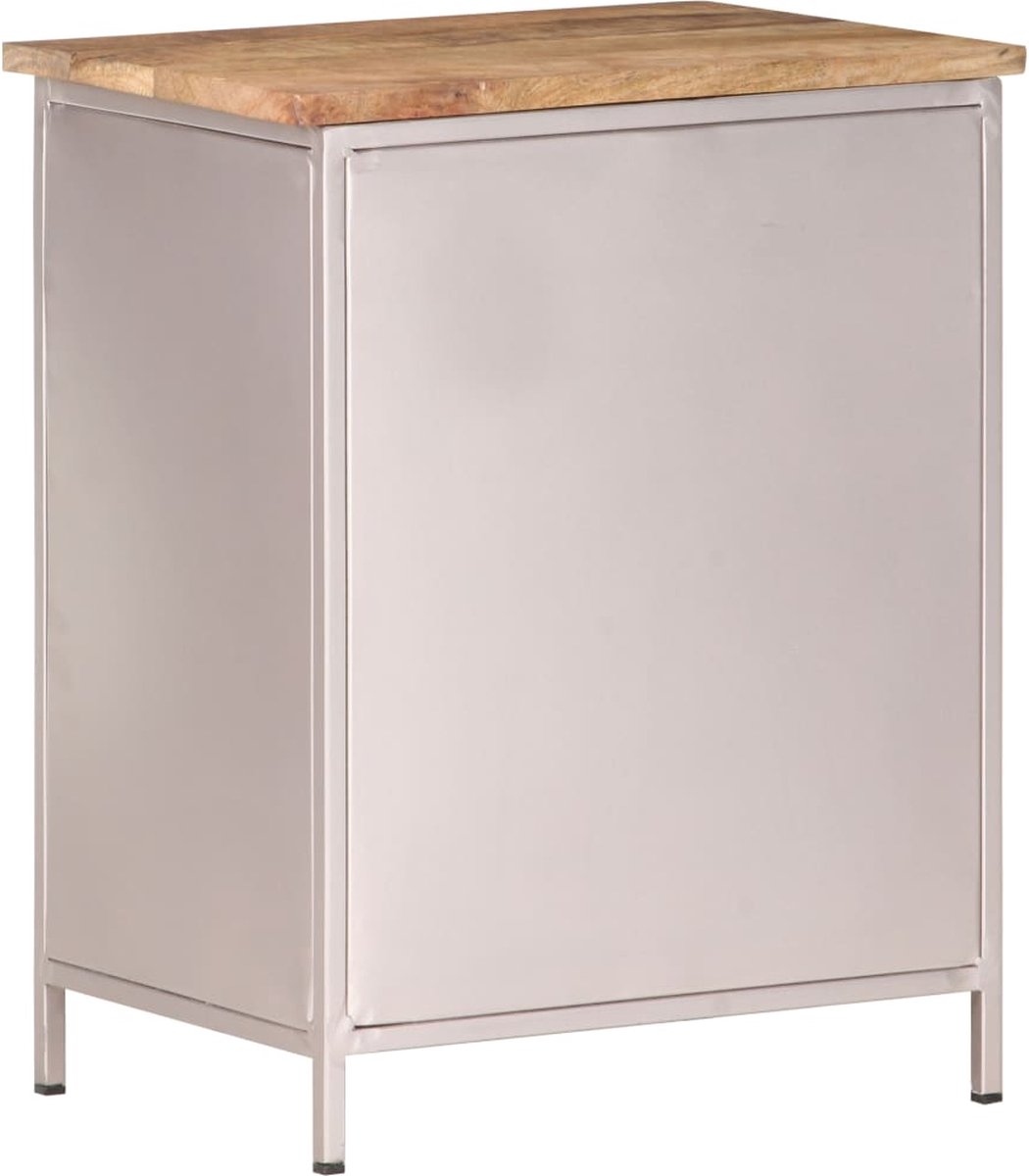 Vidaxl Nachtkastje 40x30x50 Cm Ruw Mangohout - Bruin