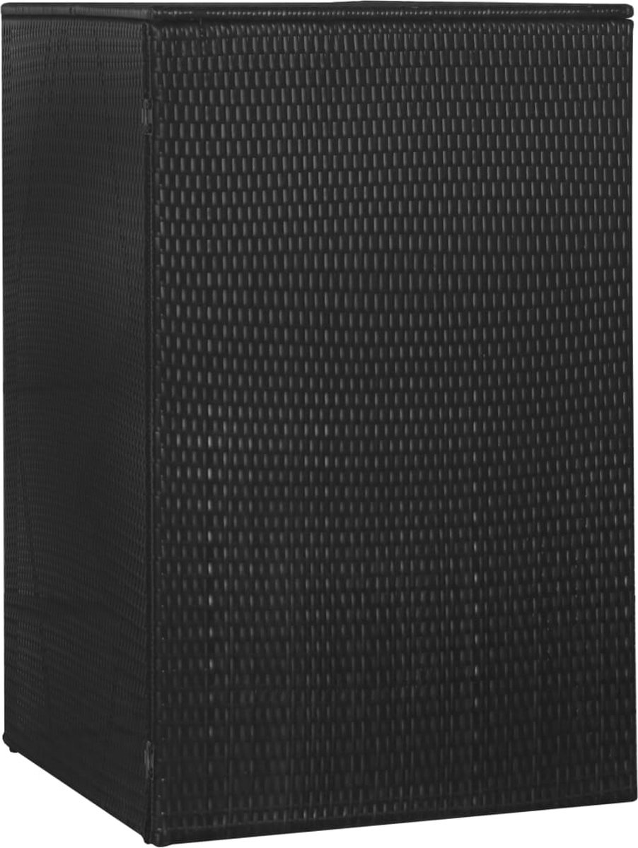 Vidaxl Containerberging Enkel 76x78x120 Cm Poly Rattan - Negro