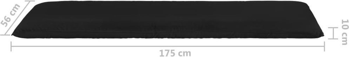 Vidaxl Ligstoel Inklapbaar Oxford Stof - Zwart