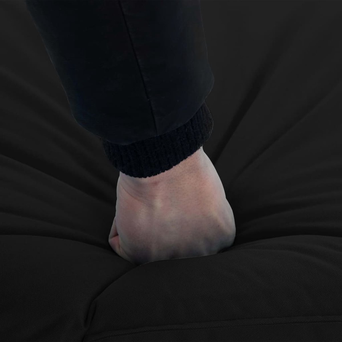 Vidaxl Ligstoel Inklapbaar Oxford Stof - Zwart