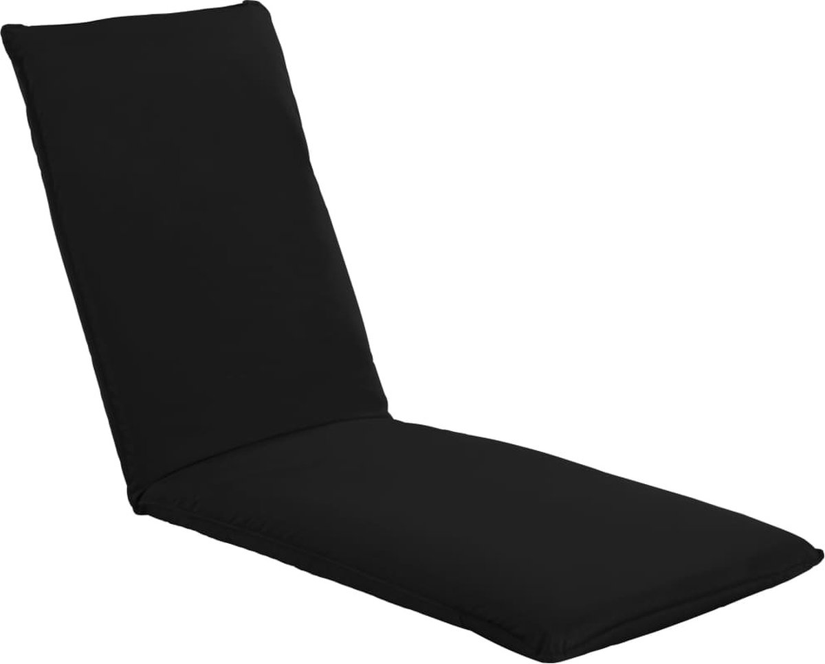 Vidaxl Ligstoel Inklapbaar Oxford Stof - Zwart