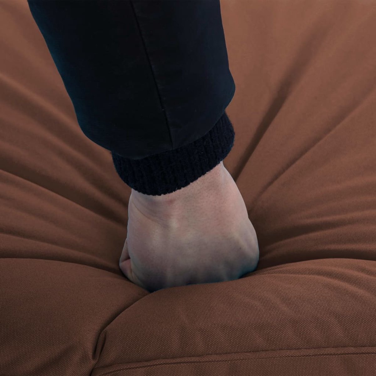 Vidaxl Ligstoel Inklapbaar Oxford Stof - Bruin