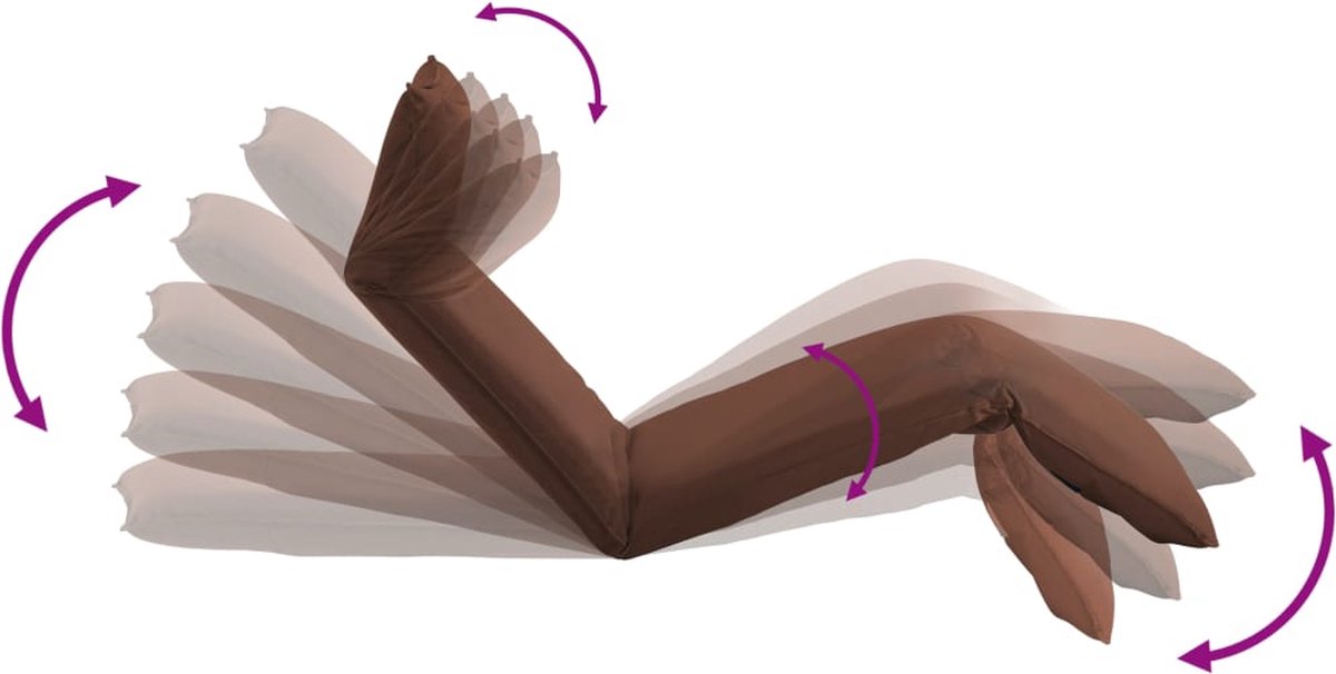 Vidaxl Ligstoel Inklapbaar Oxford Stof - Bruin