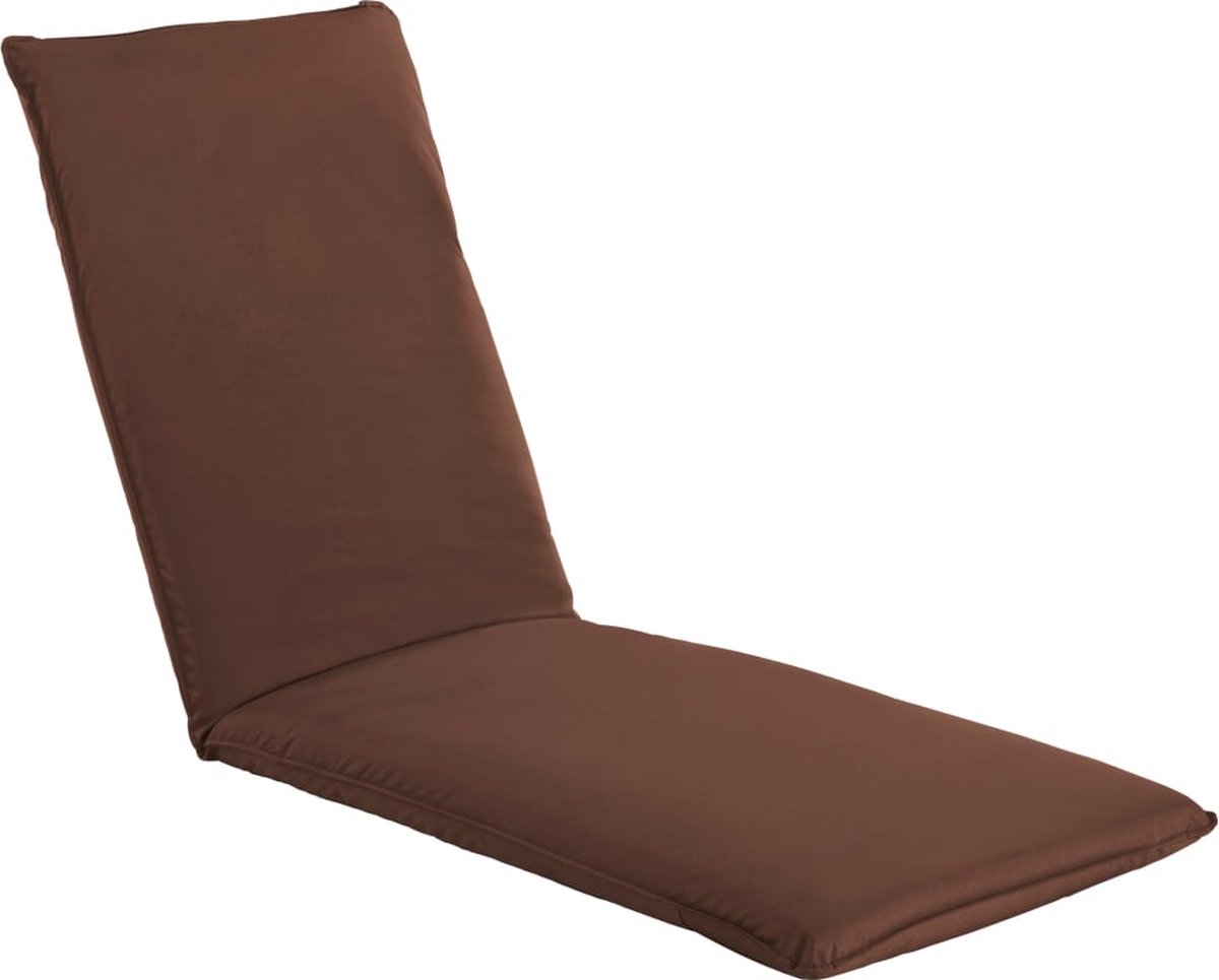 Vidaxl Ligstoel Inklapbaar Oxford Stof - Bruin