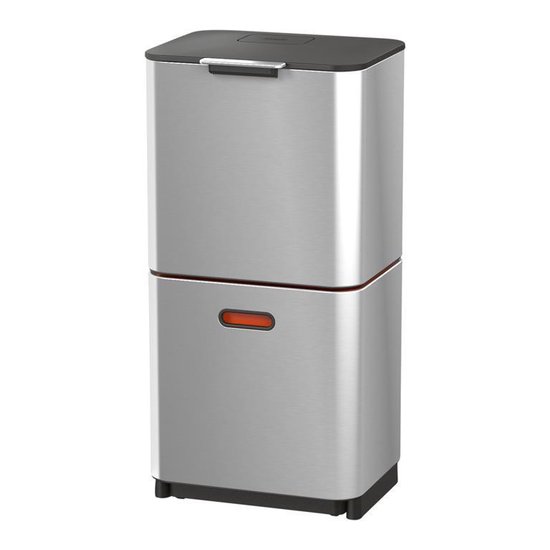 Joseph Joseph Intelligent Waste Afvalemmer Totem Max - 60 L - Rvs - Silver