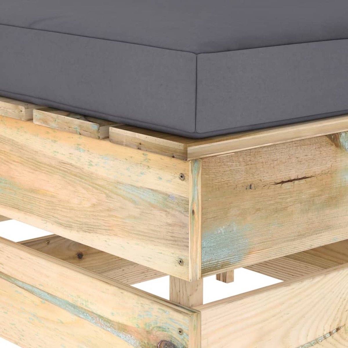 Vidaxl 5-delige Loungeset Met Kussens Geïmpregneerd Hout - Groen