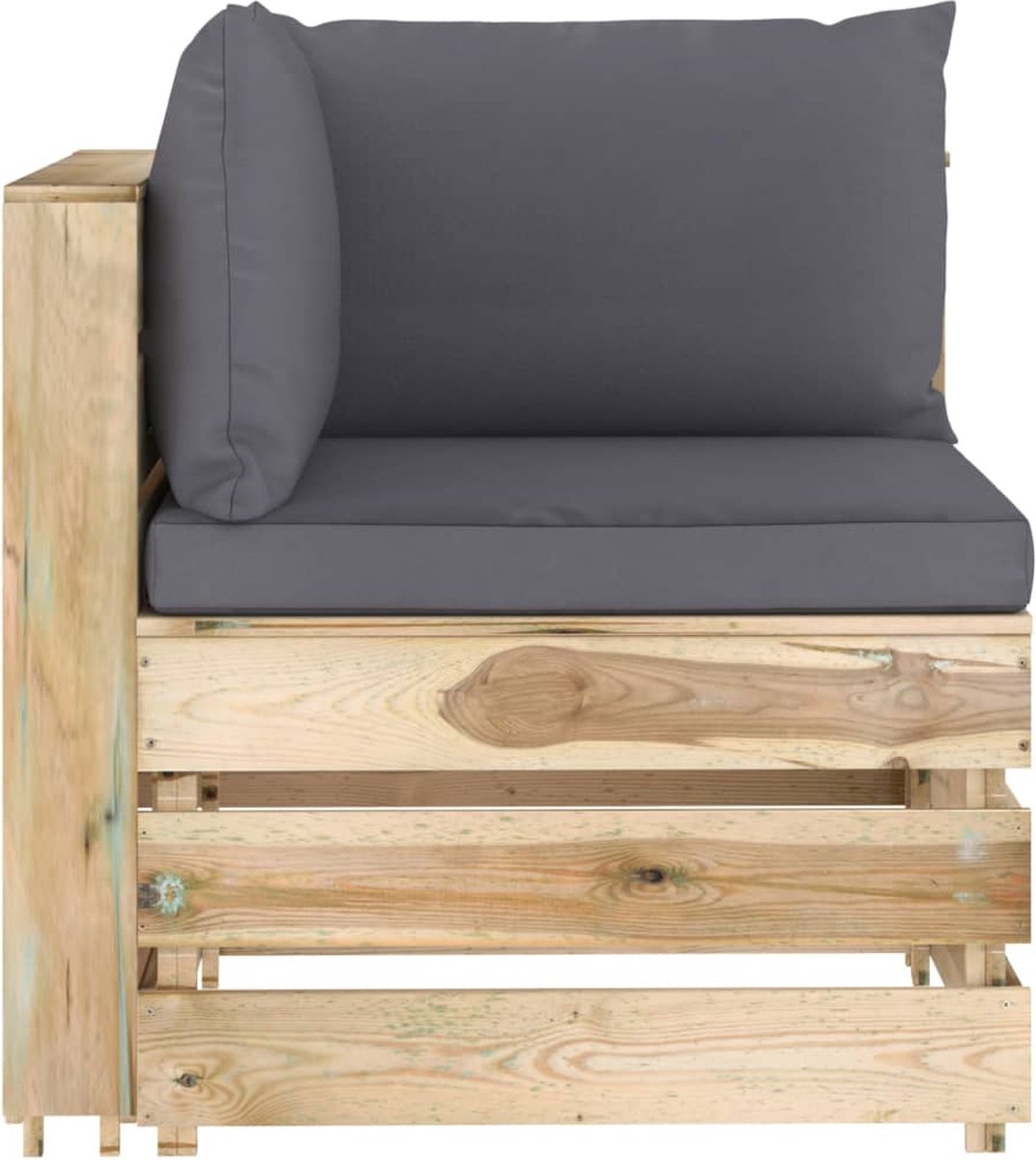 Vidaxl 5-delige Loungeset Met Kussens Geïmpregneerd Hout - Groen