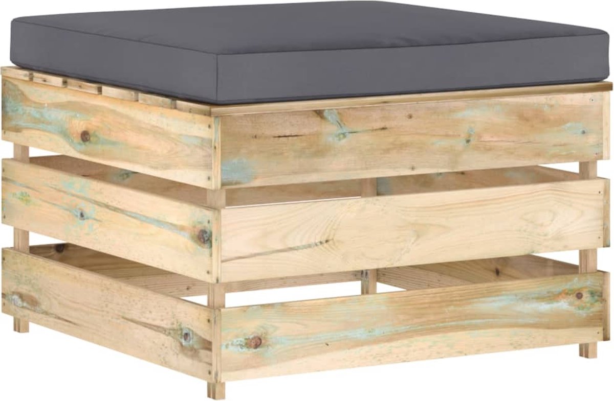 Vidaxl 5-delige Loungeset Met Kussens Geïmpregneerd Hout - Groen