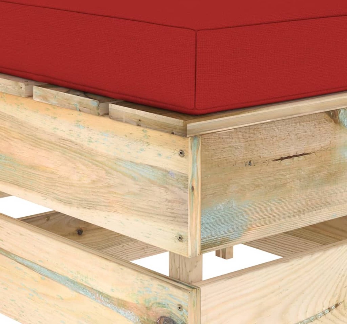 Vidaxl 5-delige Loungeset Met Kussens Geïmpregneerd Hout - Rood