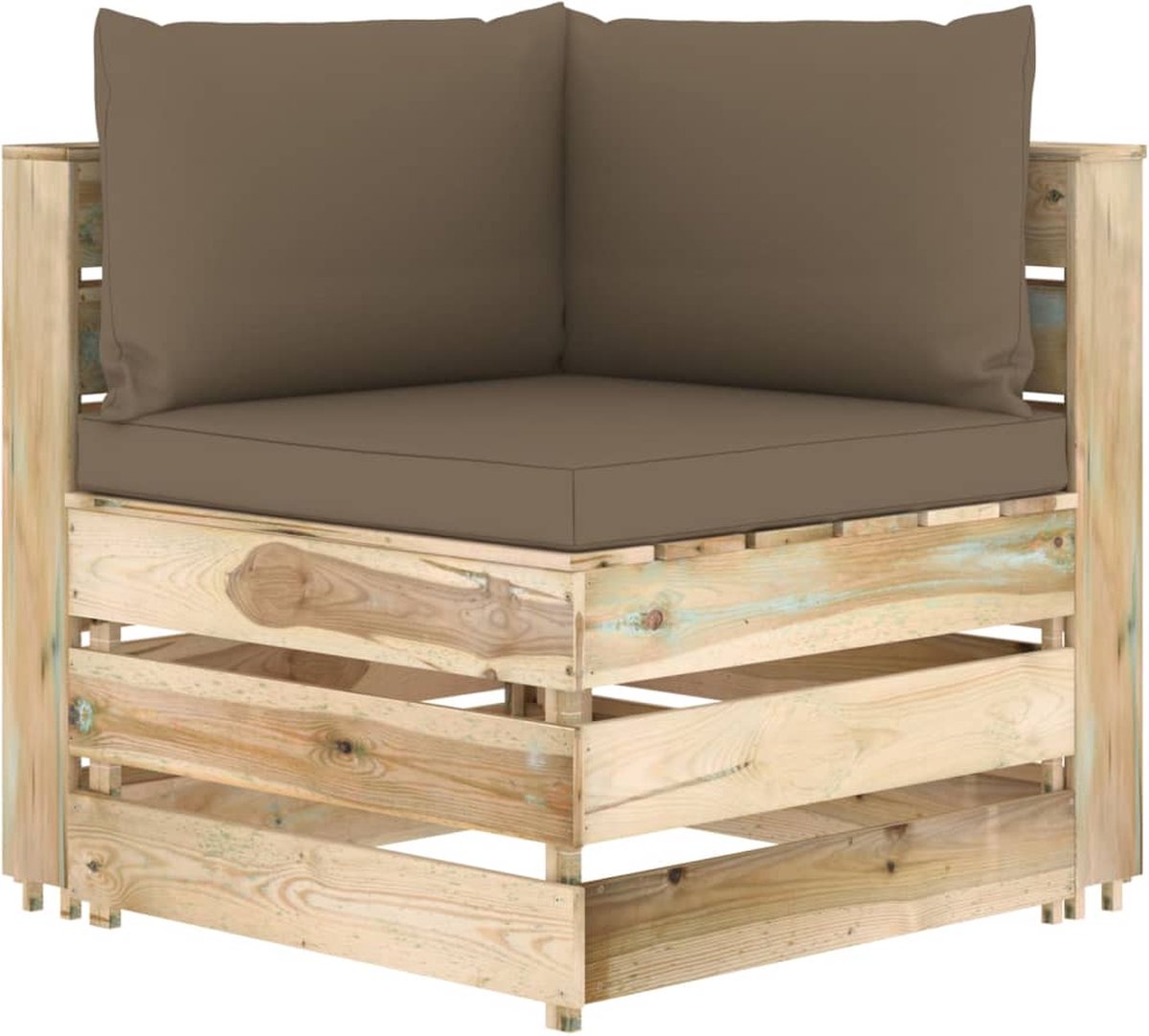 Vidaxl 5-delige Loungeset Met Kussens Geïmpregneerd Hout - Bruin