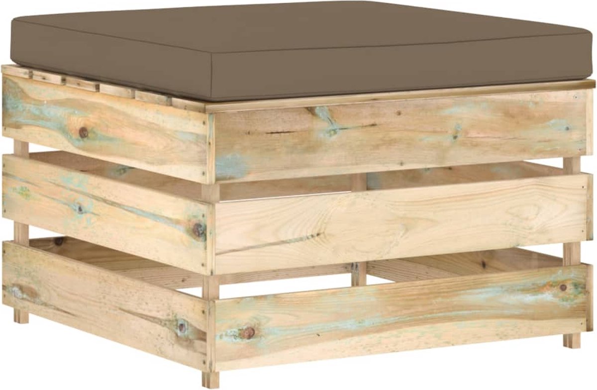 Vidaxl 5-delige Loungeset Met Kussens Geïmpregneerd Hout - Bruin
