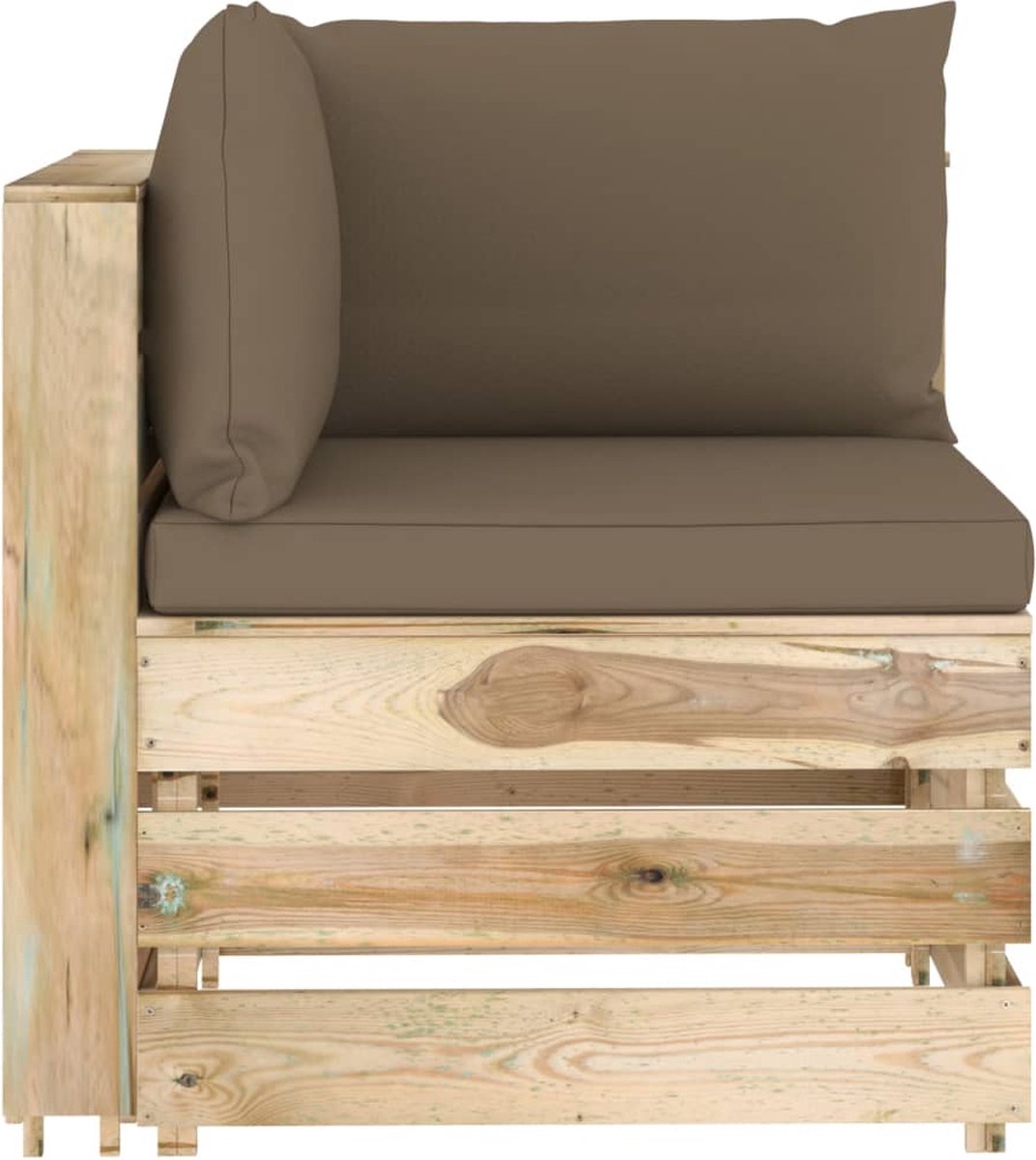 Vidaxl 5-delige Loungeset Met Kussens Geïmpregneerd Hout - Bruin