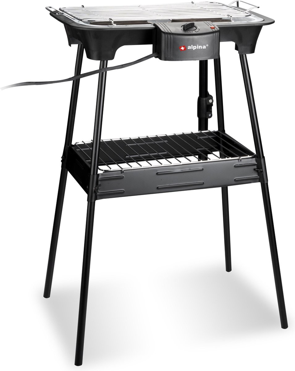 Alpina Bbq - Elektrisch - 2-in-1 - Binnen En Buiten - 2000w - Zwart