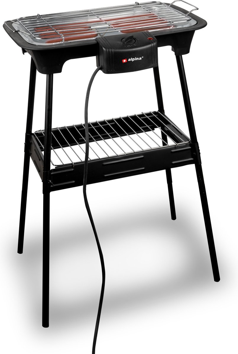 Alpina Bbq - Elektrisch - 2-in-1 - Binnen En Buiten - 2000w - Zwart