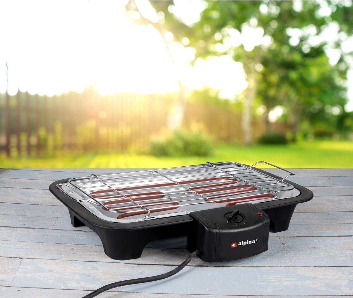 Alpina Bbq - Elektrisch - 2-in-1 - Binnen En Buiten - 2000w - Zwart