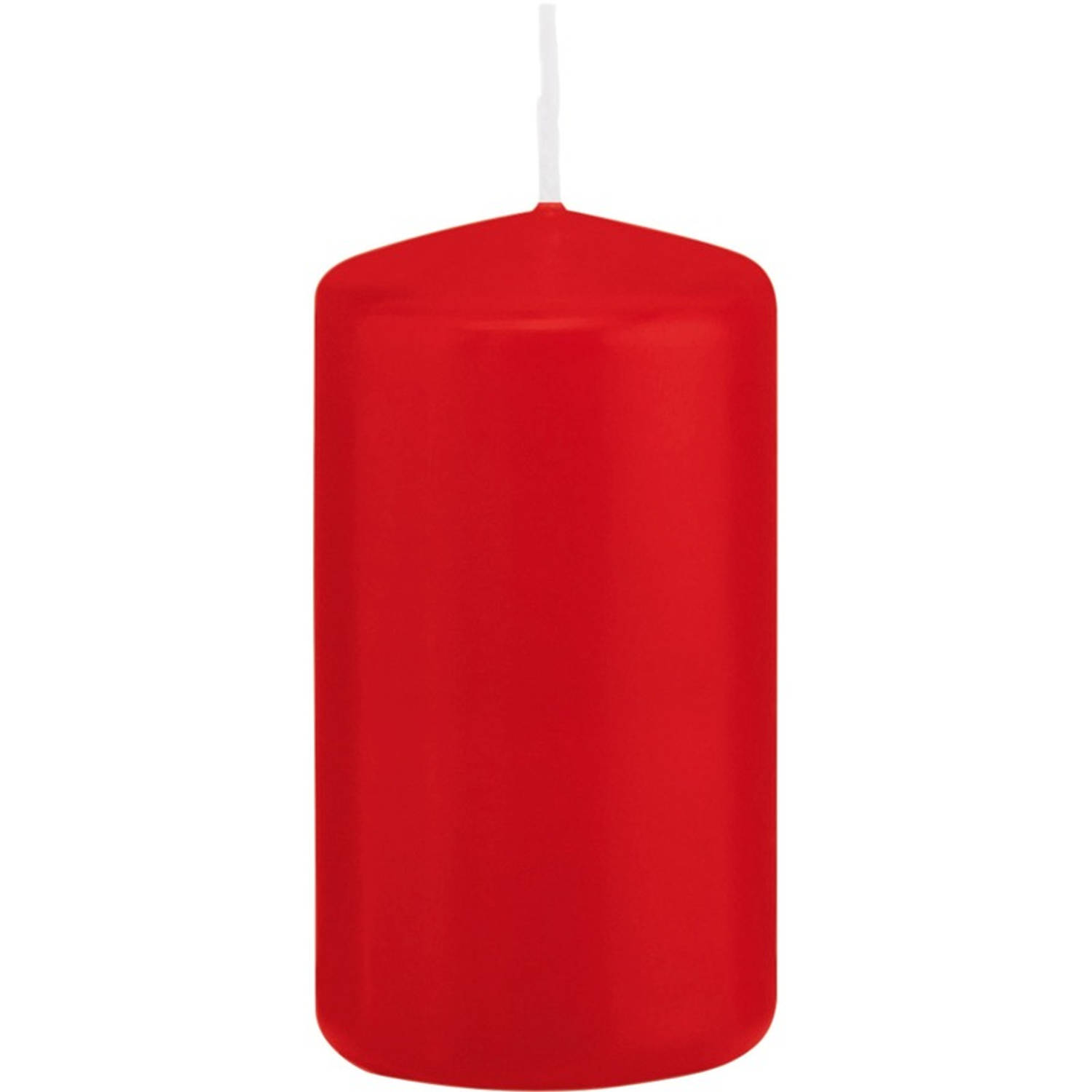 Trend Candles 1x Rode Cilinderkaars/stompkaars 6 X 12 Cm 40 Branduren - Geurloze Kaarsen - Woondecoraties - Rood