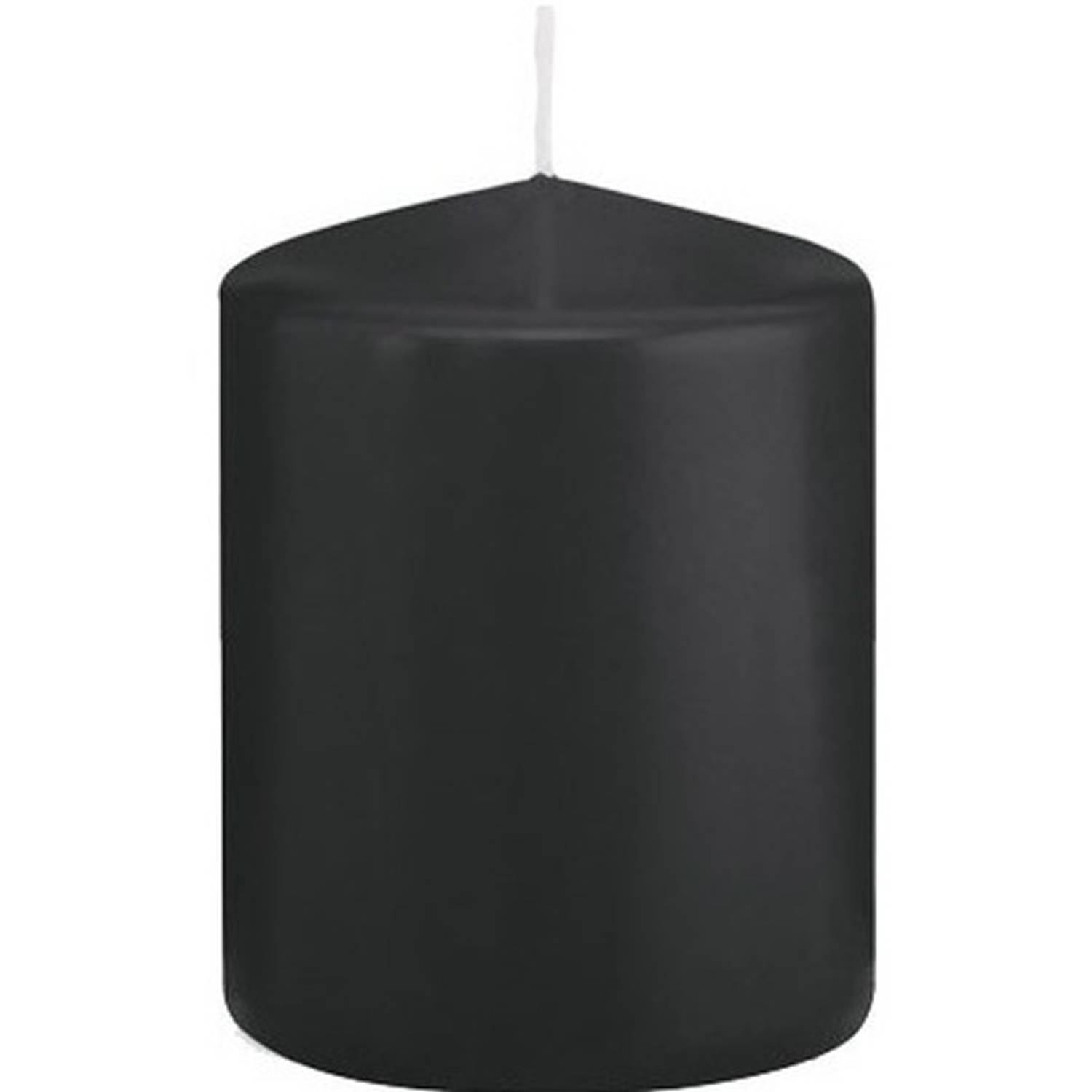 Trend Candles 1xe Cilinderkaars/stompkaars 6 X 8 Cm 29 Branduren - Geurloze Kaarsen - Woondecoraties - Zwart