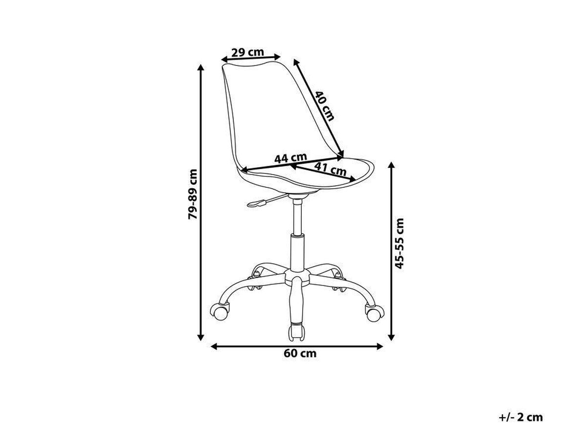Beliani Dakota Ii - Bureaustoel--polypropyleen - Zwart