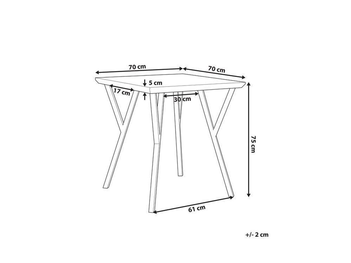 Beliani Bravo - Eettafel-lichte Houtkleur-mdf - Bruin