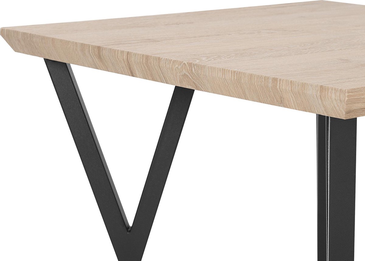 Beliani Bravo - Eettafel-lichte Houtkleur-mdf - Bruin