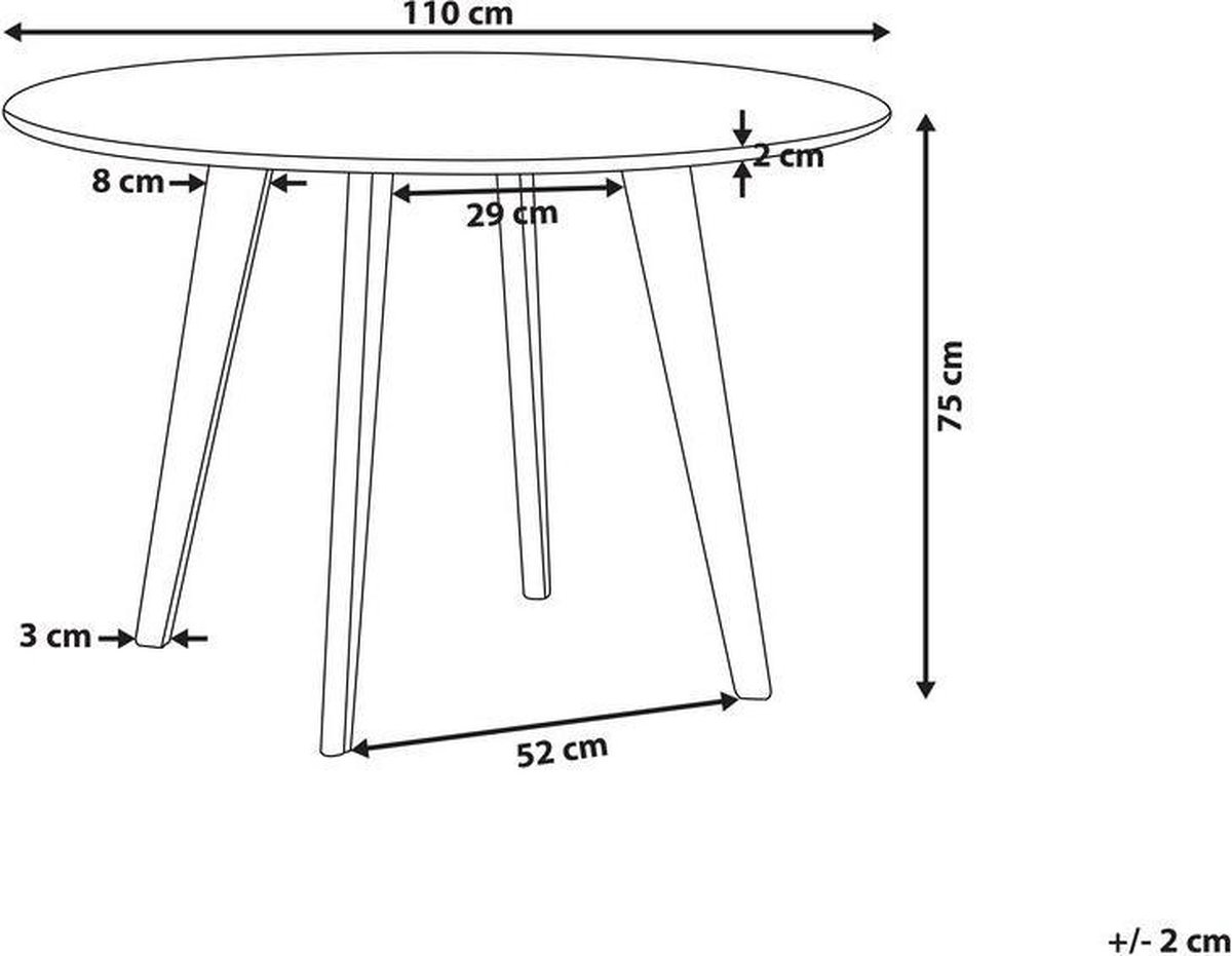 Beliani Mosby - Eettafel--mdf - Grijs
