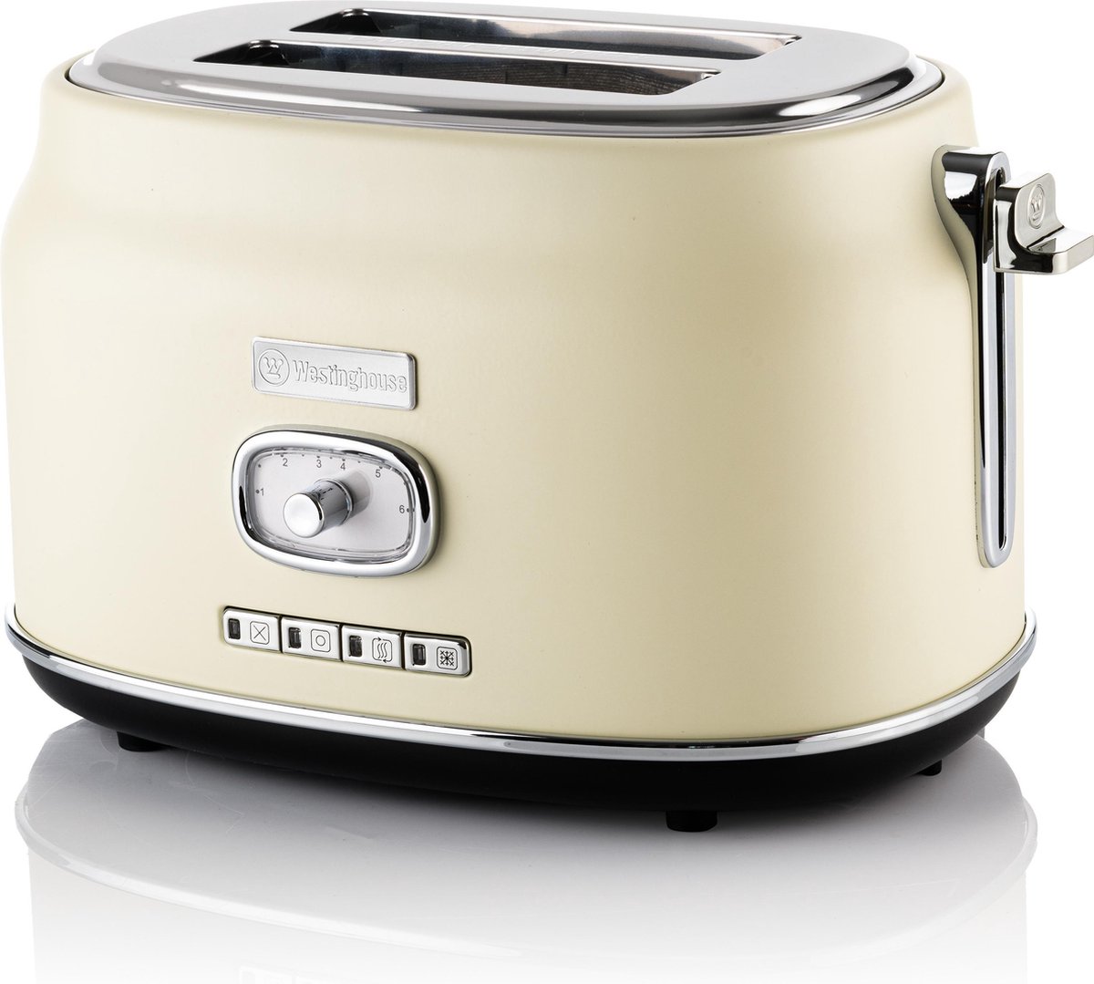 Westinghouse Retro Broodrooster - 2 Slice Toaster - - Wit