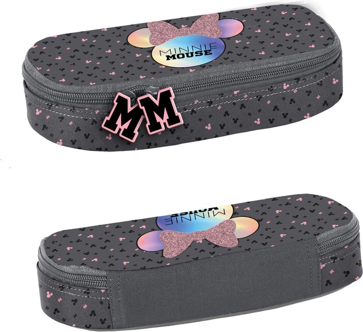 Disney Minnie Mouse Etui - 23 X 10 X 5 Cm - - Grijs