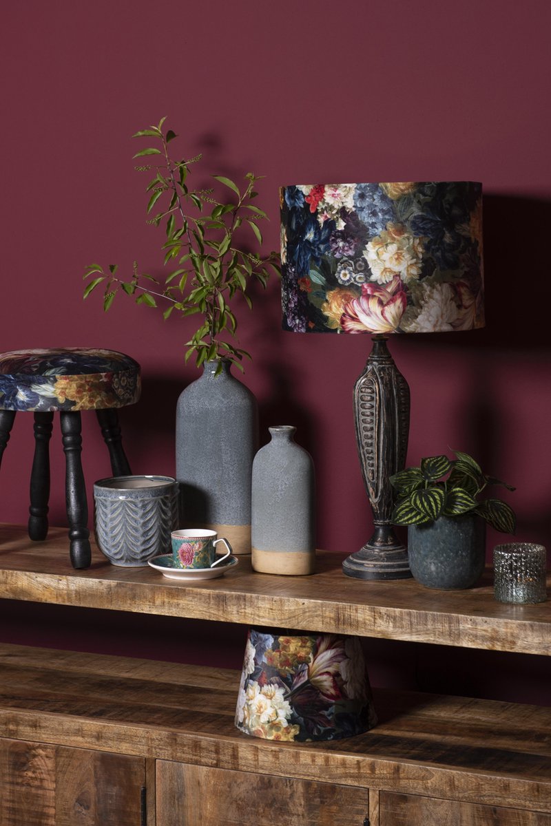 Clayre & Eef Lampenkap Ø 34x24cm - Zwart