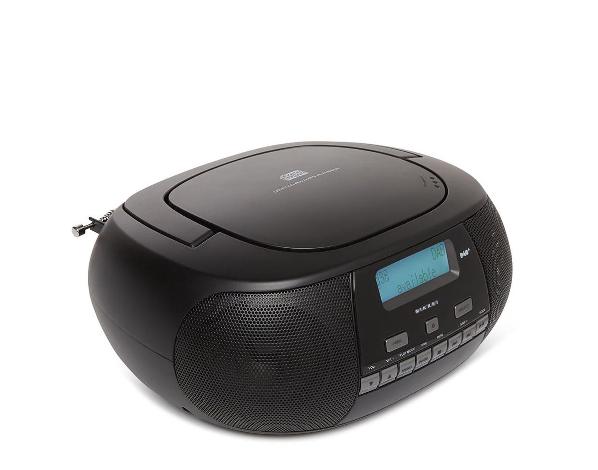Nikkei - Nprd58bk - Portable Dab+ Radio/cd-speler Met Usb-poort - - Zwart
