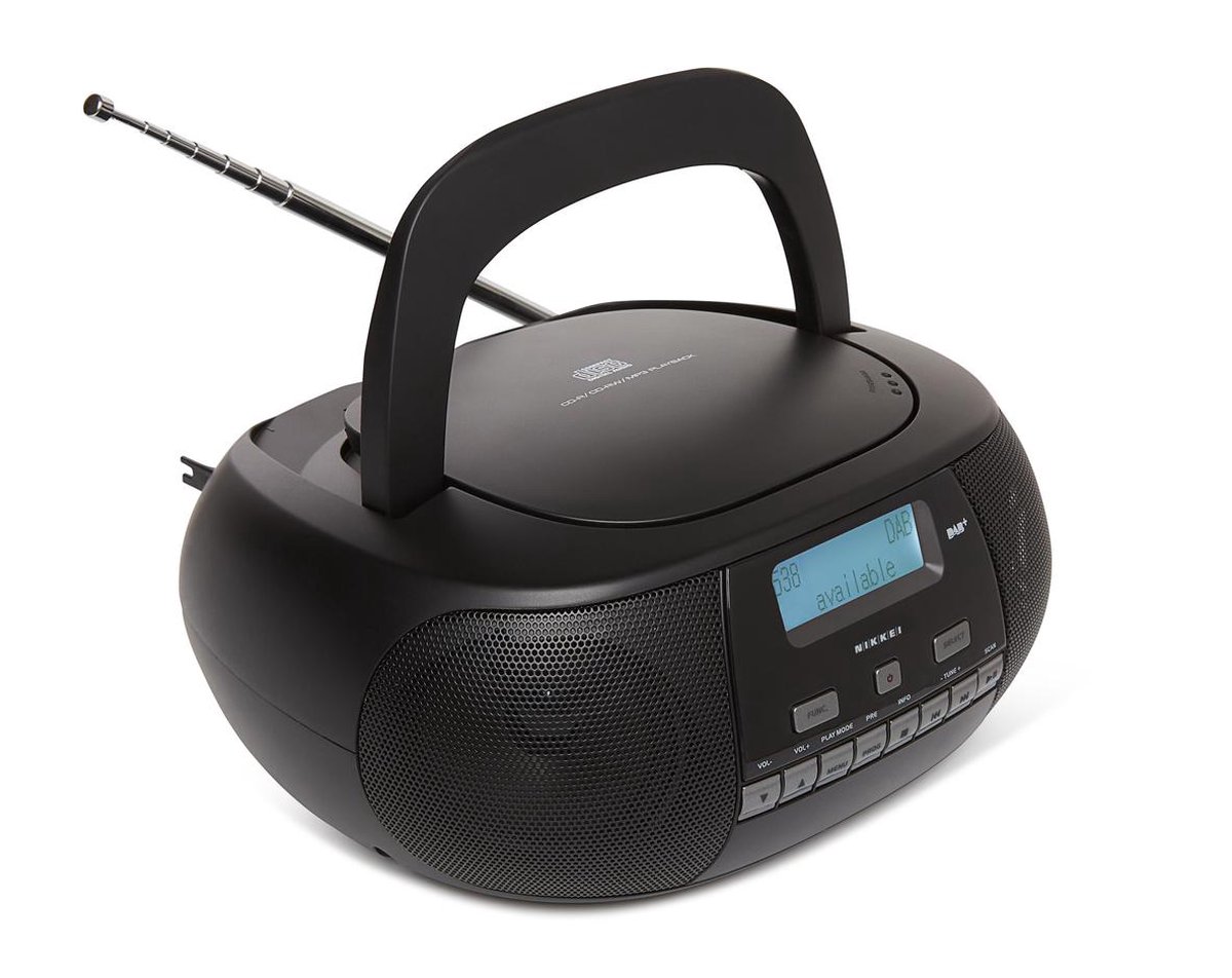 Nikkei - Nprd58bk - Portable Dab+ Radio/cd-speler Met Usb-poort - - Zwart