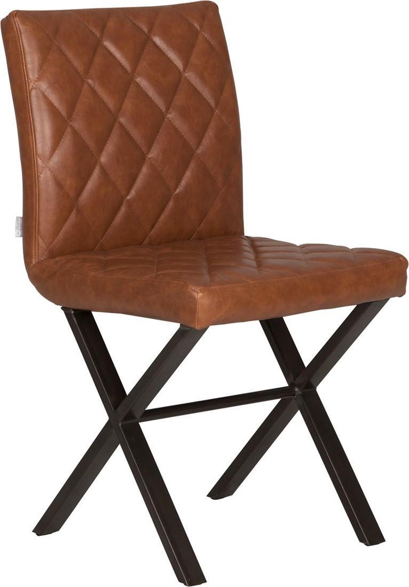 D-bodhi Eetkamerstoel Alabama, Bull Recycled Leather Cognac