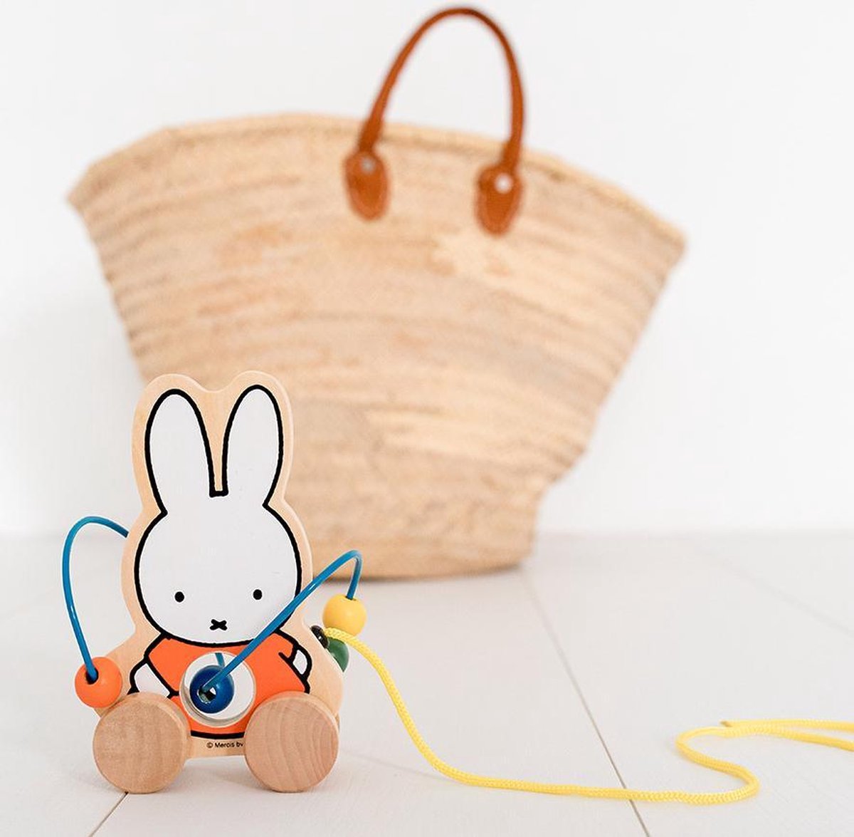 Top1Toys Bambolino Toys Nijntje Trekfiguur Met Kralen