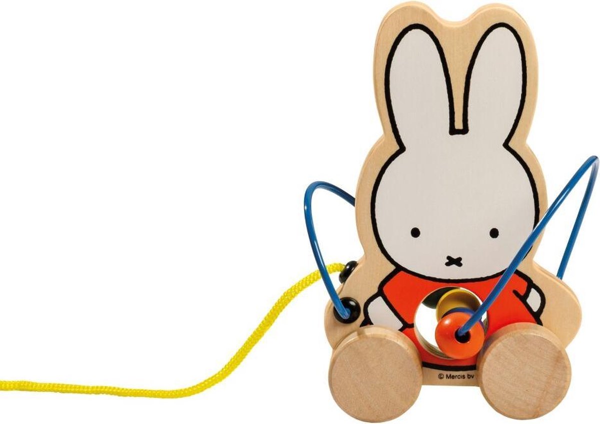 Top1Toys Bambolino Toys Nijntje Trekfiguur Met Kralen