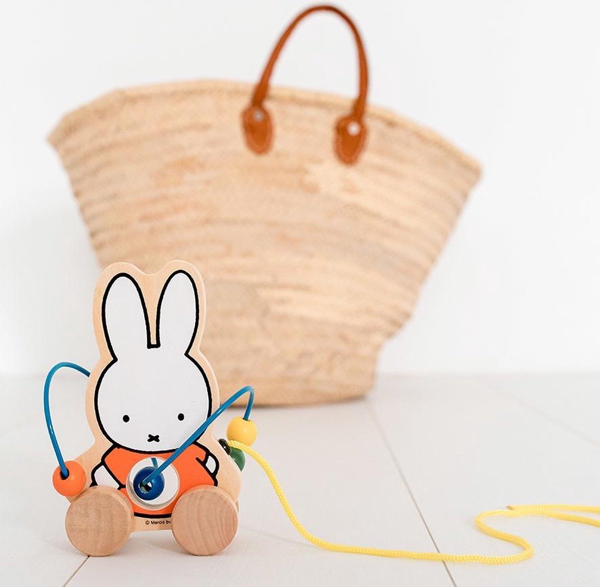 Top1Toys Bambolino Toys Nijntje Trekfiguur Met Kralen