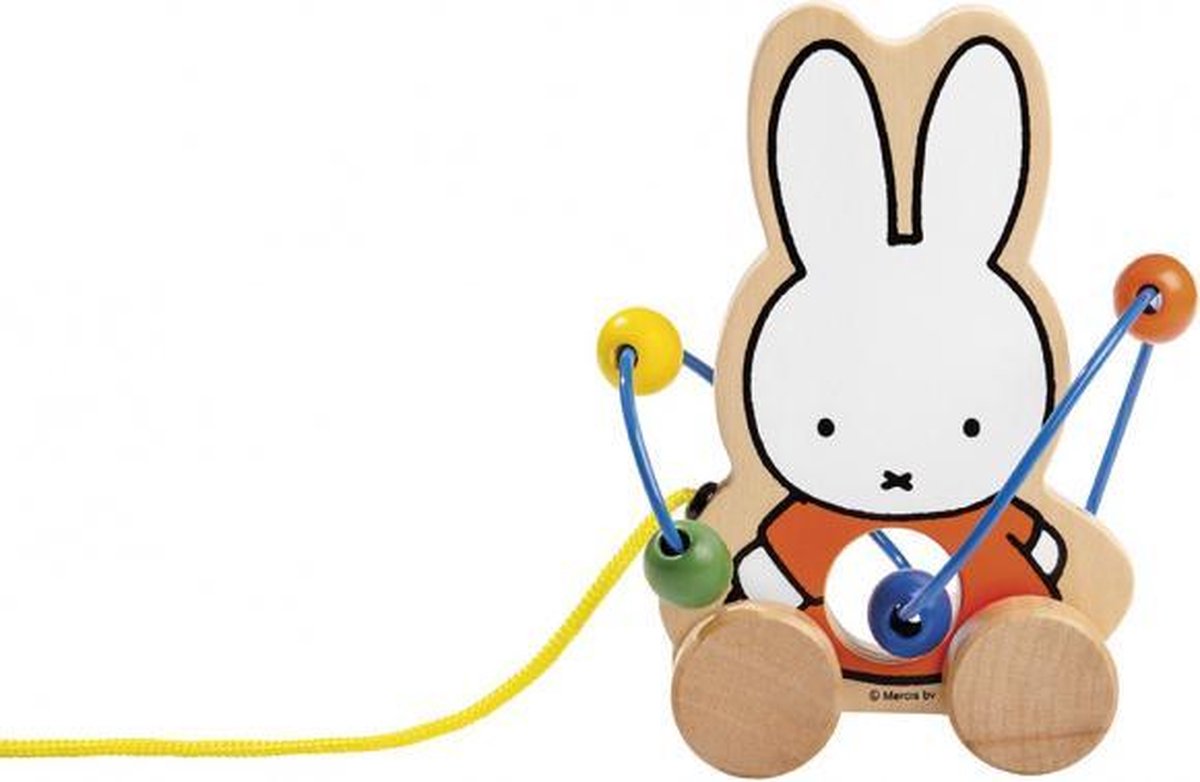 Top1Toys Bambolino Toys Nijntje Trekfiguur Met Kralen