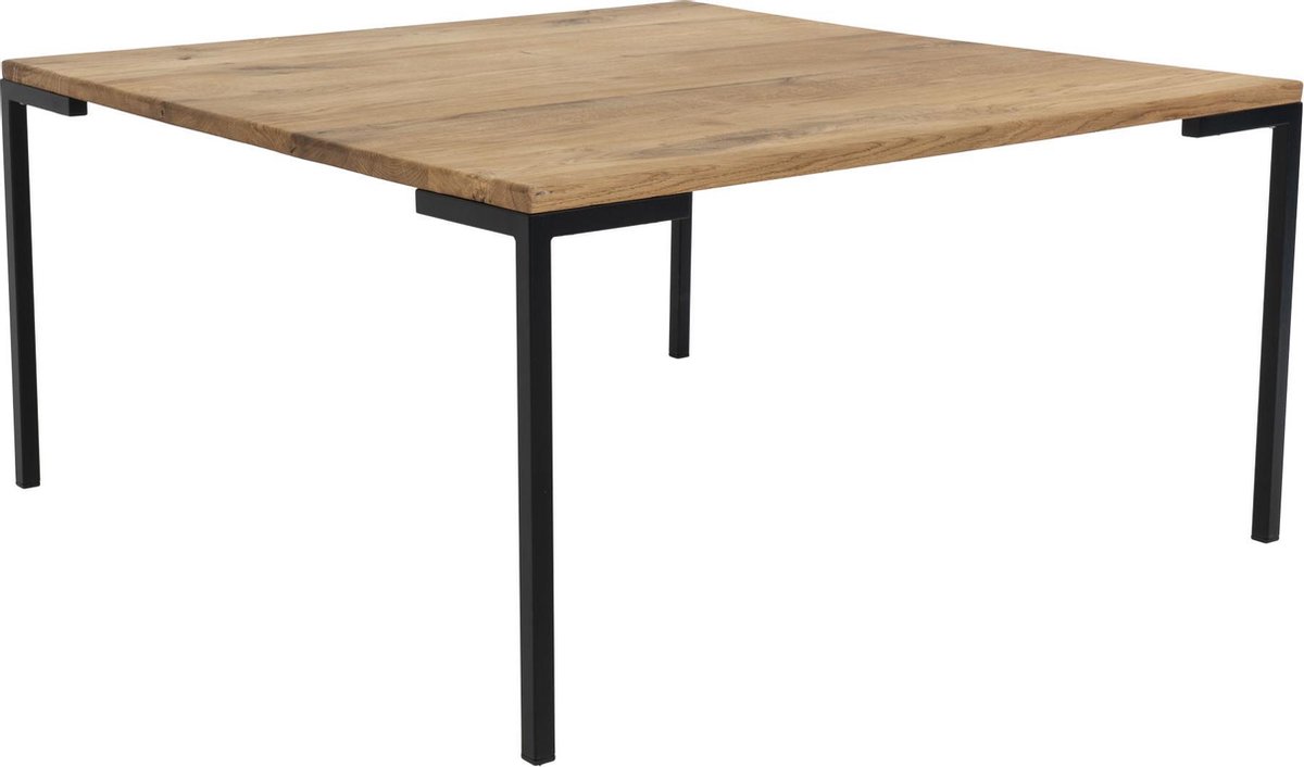 Kelvi House Nordic Lugano Koffietafel - Salontafel In Geoliede Eik 90x90 Cm - Geel