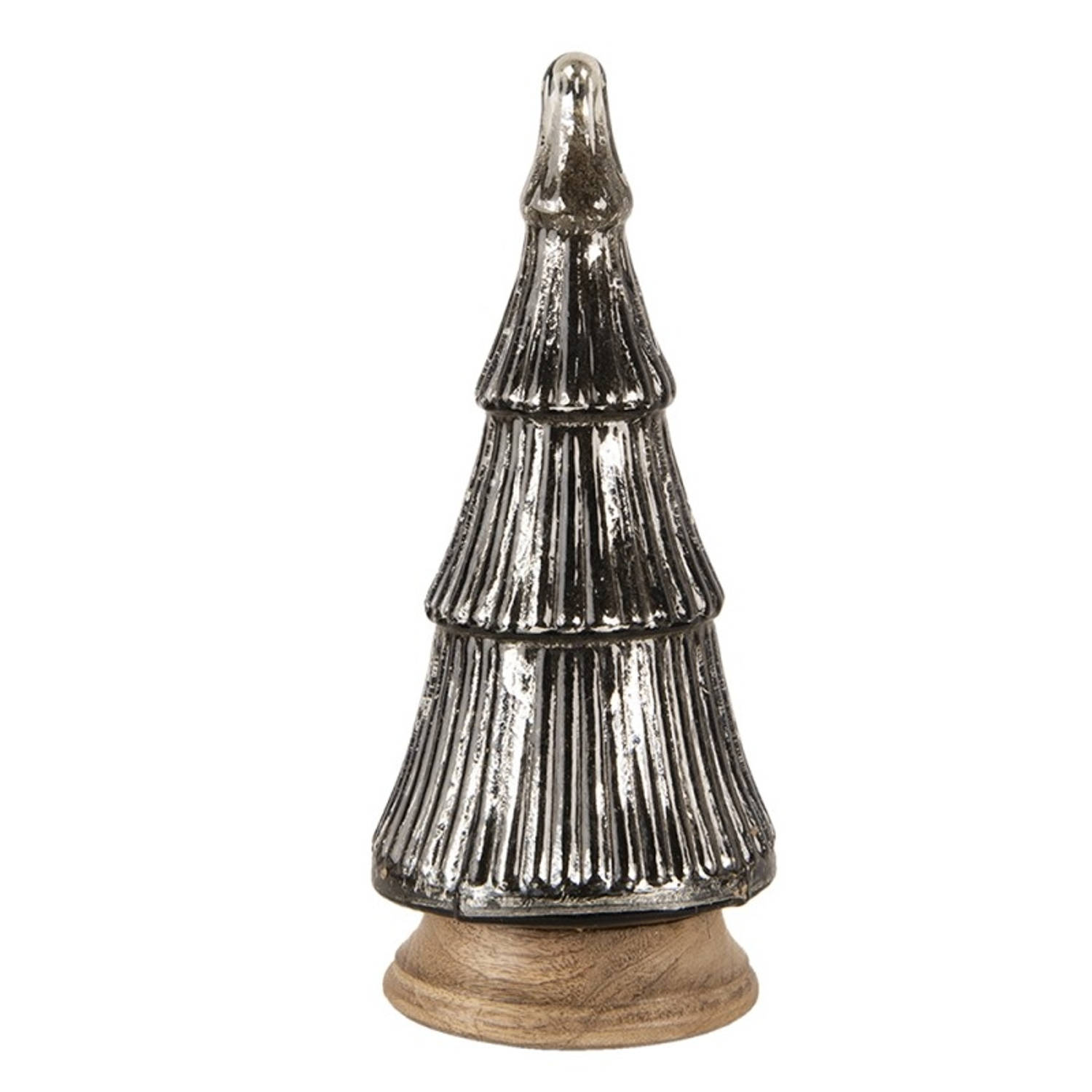 Clayre & Eef Decoratie Kerstboom Ø 16x32cm - Bruin