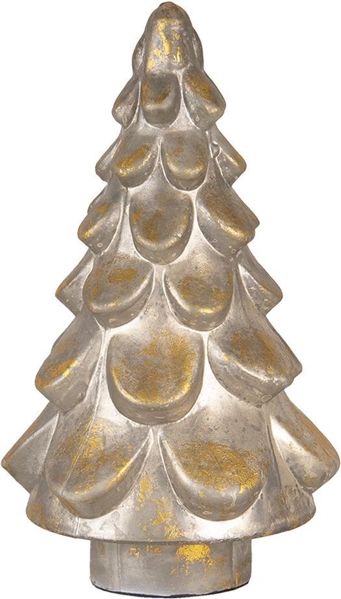 Clayre & Eef Decoratie Kerstboom Ø 18x30cm - Goud