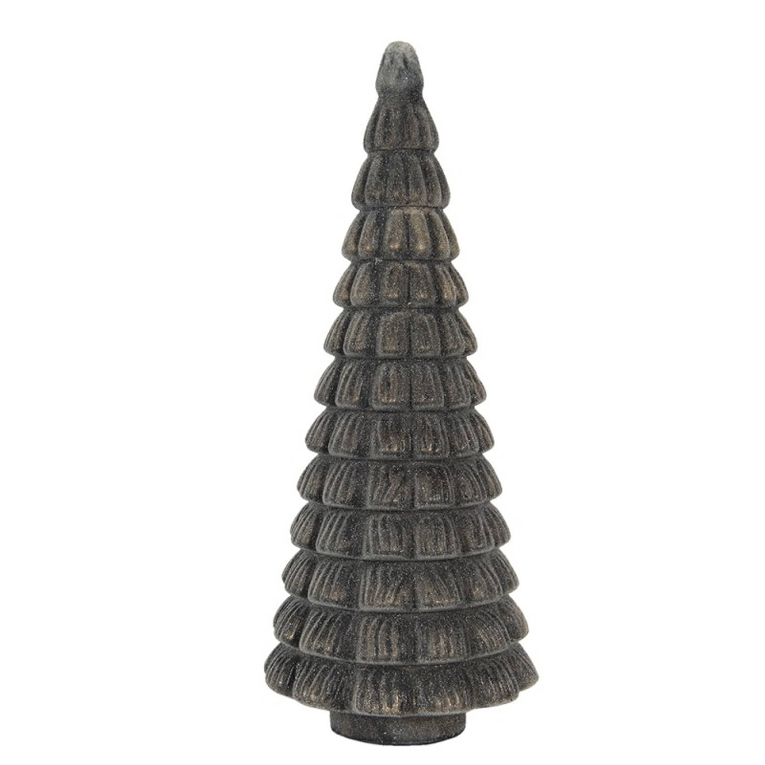 Clayre & Eef Decoratie Kerstboom Ø 18x46cm - Bruin