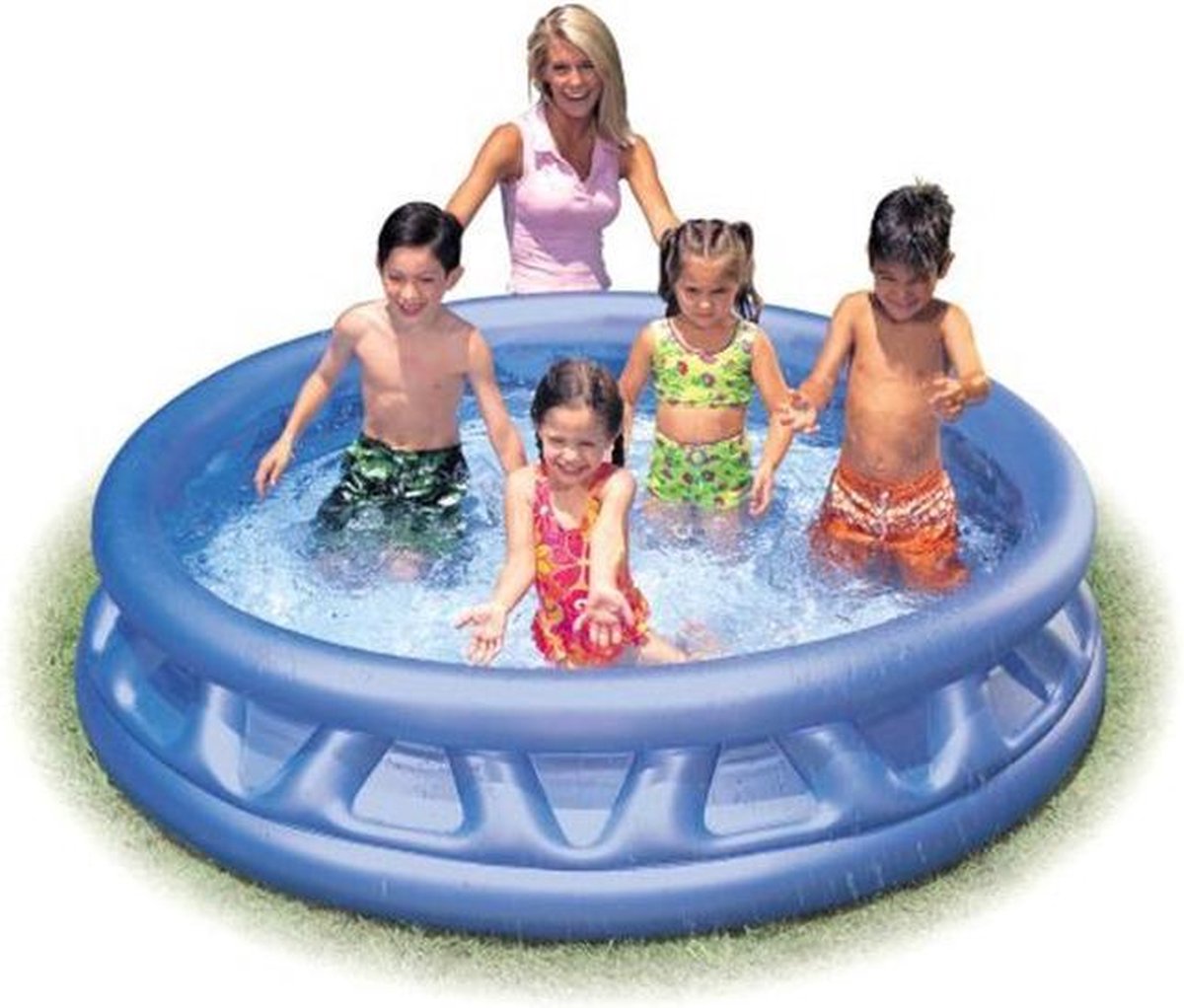 Intex Rond Opblaasbaar Zwembad 188 Cm - Buitenspeelgoed Waterspeelgoed - Pierenbadje/kinderzwembad - Blauw